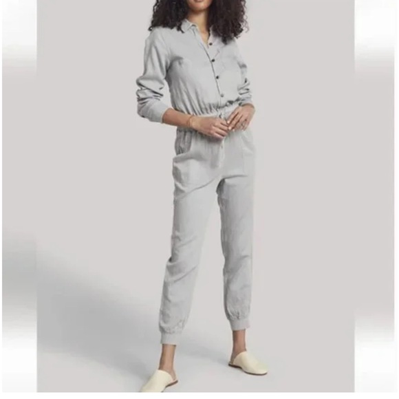FAHERTY Stone gray Arlie Day lightweight jumpsuit S - Picture 1 of 2